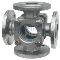 4 Hoek flens Doorstroomkijkglas